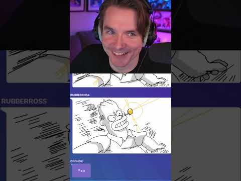 Peter Griffin fused with Homer Simpson.