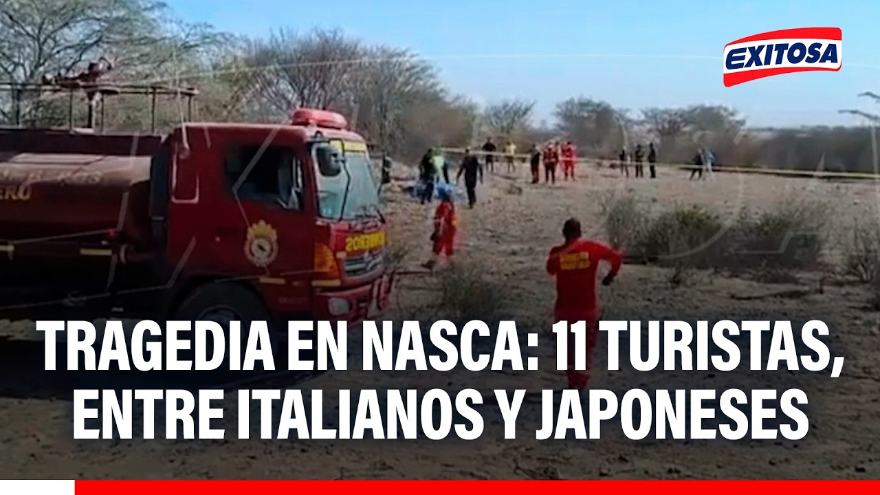 🔴🔵 Tragedia en Nasca: 11 heridos, entre italianos y japoneses, fallecieron tras caída de aeronave