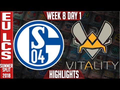 S04 vs VIT Highlights | EU LCS Summer 2018 Week 8 Day 1 | FC Schalke 04 vs Vitality