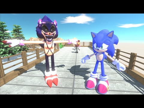 NEW UNIT! SONIC EXE AND SONIC DEATH RUN - Animal Revolt Battle Simulator