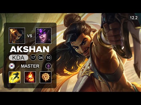 Akshan Mid vs Syndra - KR Master - Season 12 Patch 12.2