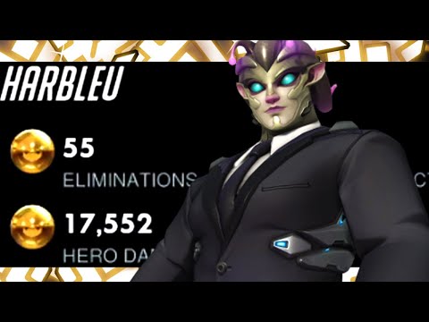 HARBLEU DOMINATING AS NANO ZARYA! 55 ELIMS! POTG! [ OVERWATCH SEASON 22 ]