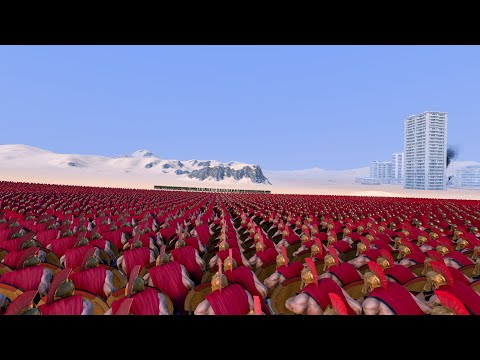 300 MODERN SOLDIERS vs 25000 SPARTANS - Ultimate Epic Battle Simulator UEBS