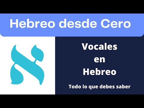 HEBREO para principiantes | CLASE 2 Vocales Hebreas Nikud | Aprendiendo Hebreo Facil en 5 minutos