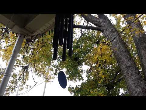 Autumn leaves and windchime for Mom