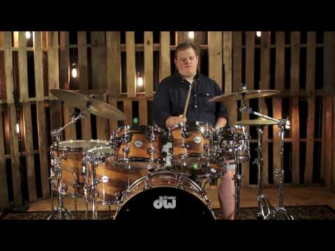 DW Drum Collector's Cherry Walnut Spiral With Nickel Hardware