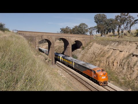 Australian streamliner diesel locomotives S302, S317 & GM27 - Emu Plains to Brewongle - April 2016