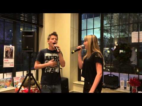 Connor Blackley and Cortnie Frazier (C Squared) singing 