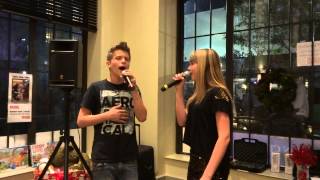 Connor Blackley and Cortnie Frazier (C Squared) singing 