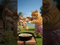Orange Cat Makes DELICIOUS Dahi Chicken Shorts Cat Viral Cooking Chicken Dahichicken