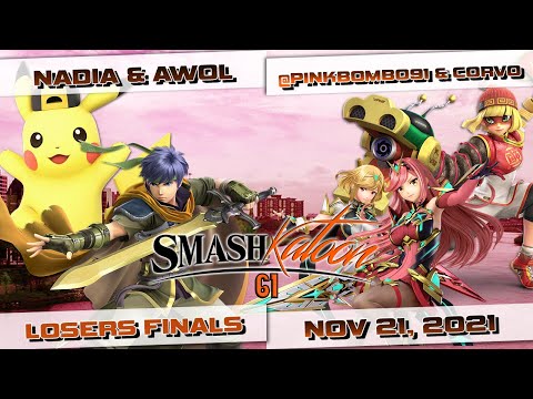 NadiA & AWOL (Y) vs. @pinkbombo91 & Corvo (R) - Losers Finals - Smashkatoon 61