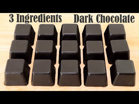 3 INGREDIENTS EASY DARK CHOCOLATE RECIPE | HOW TO MAKE CHOCOLATE AT HOME