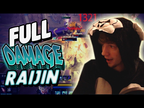 Smite: Full Damage Raijin Build - I Dress How I Play. Like A Bonobo