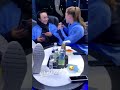 Man City's Keira Walsh entertaining the team bus with a rendition of Justin Bieber!