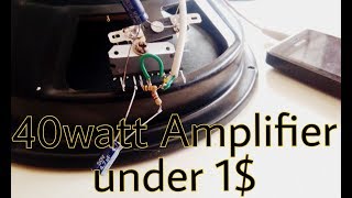 Audio amplifier 40watt under 1$ | very easy | using IC 6283