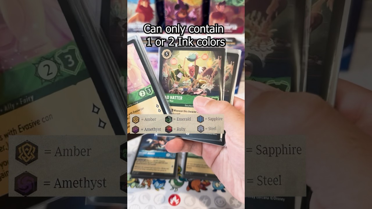 Learn to build a Disney Lorcana deck in less than 60 seconds! #disney #lorcana #disneylorcana