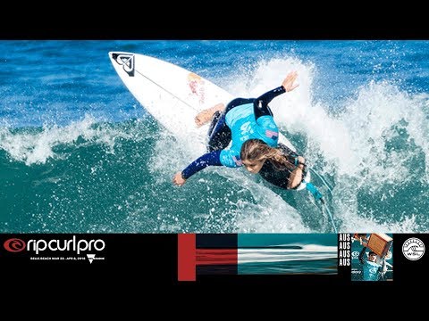 16-Year-Old Caroline Marks Eliminates Keely Andrew w/ 7.33 - Rip Curl Women's Pro 2018 Highlight
