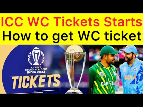 BIG BREAKING 🛑 ICC World Cup Tickets Sale starting date Announced | How to get ICC WC 2023 Ticket