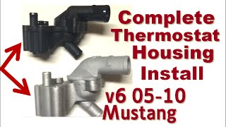 Thermostat Housing New METAL Replacement 05-10 v6 Ford Mustang