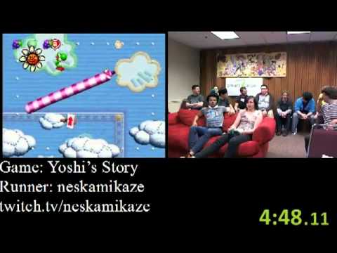 Yoshi's Story N64 Speed Run (14:41), Part 1 (AGDQ 2012)