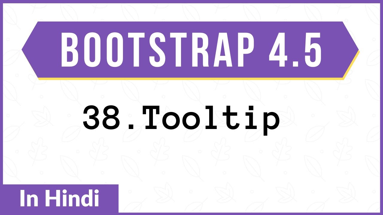 #38. Tooltip | Bootstrap