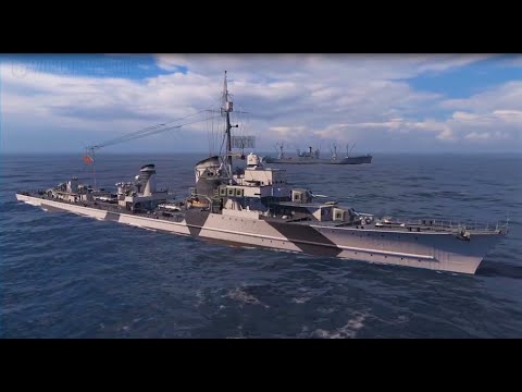 World of Warships -- Tier-IX-Destroyer "Z-44", Torp-Boat with 12km Torps and 65 - 85sec reload