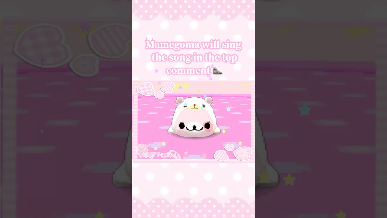 Mamegoma sings join me in death💗 #seal #mamegoma #cute #cutecore #shorts #memes #song #music