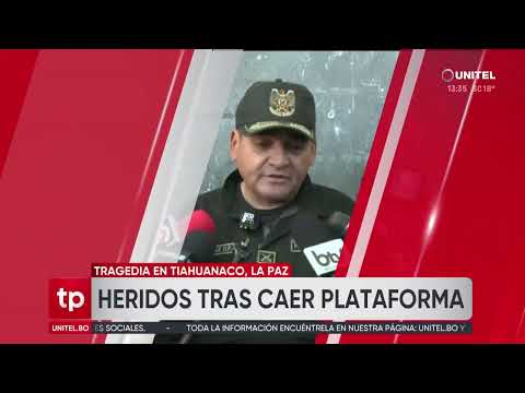 Cuatro personas heridas tras el colapso de un escenario en una fiesta patronal en Tiahuanaco