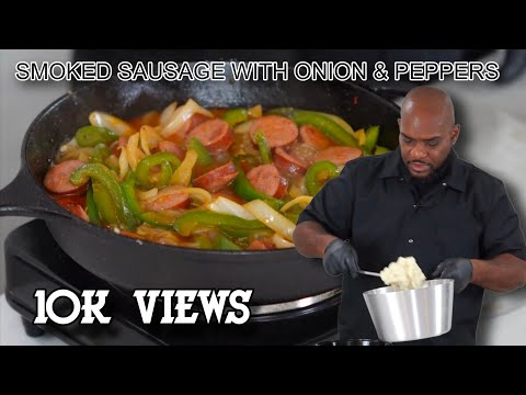 Easy Skillet Smoked Sausage and Peppers | One Pan 20-Minute Dinner