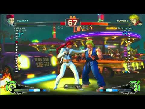 SSF4 Rank Match  aki0 aki0 (VI)  vs  Playerjun52 (KE)