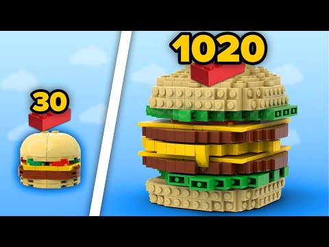 LEGO BURGERS in Different Scales | Comparison