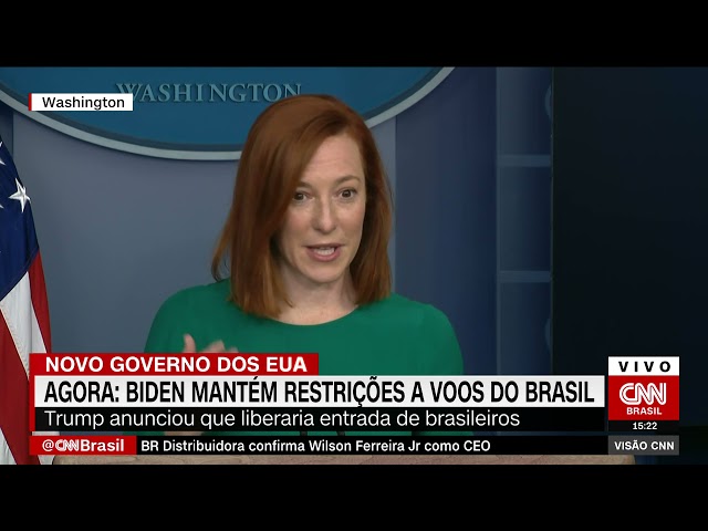 Joe Biden mantém restrições a viajantes vindos do Brasil