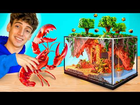 🩸Construí Ecosistema de Minecraft para mi Peligrosa Langosta Mascota🩸