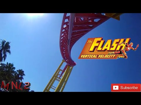 On-ride point of view of Flash: Vertical Velocity