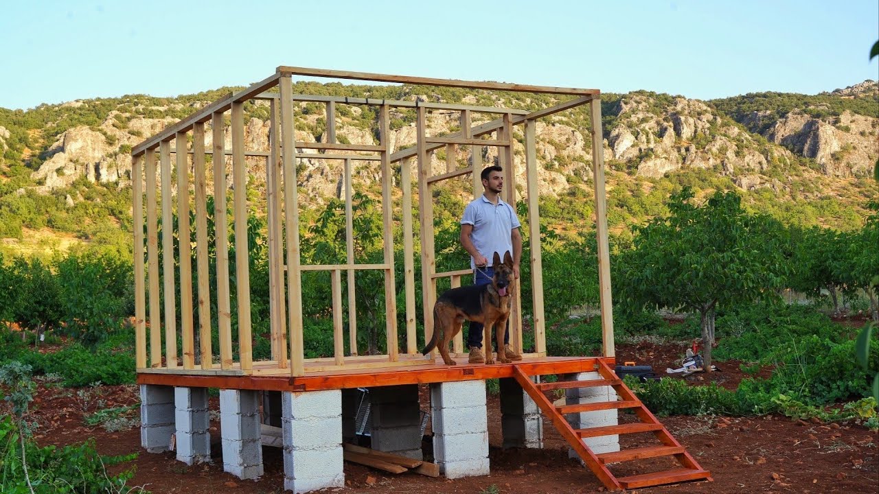 Building a Wooden House / Off Grid Log Cabin / Tniy House