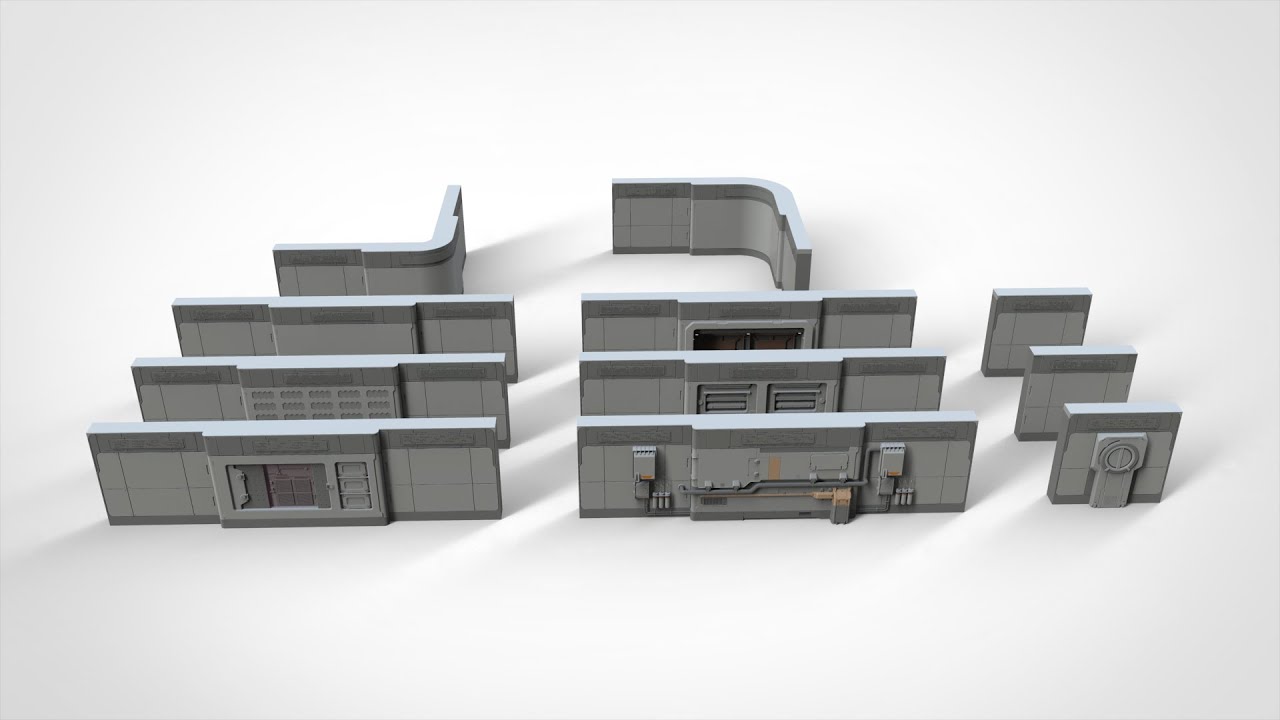 Bilimkurgu mimarisi kitbash 15 3D Model