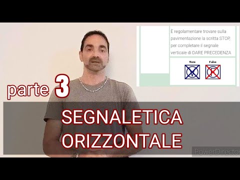 LA SEGNALETICA ORIZZONTALE - pt 3