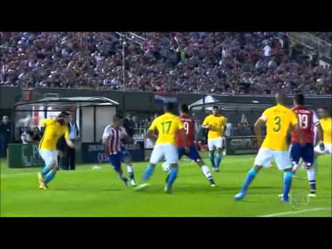 Gols Paraguai 2x2 Brasil - Imgens: GLOBO