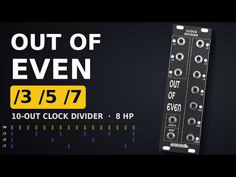 BIGZUN Out Of Even - Eurorack Clock Divider Module | 10 Outputs incl. Odd Divisions /3 /5 /7 | 8HP image 6