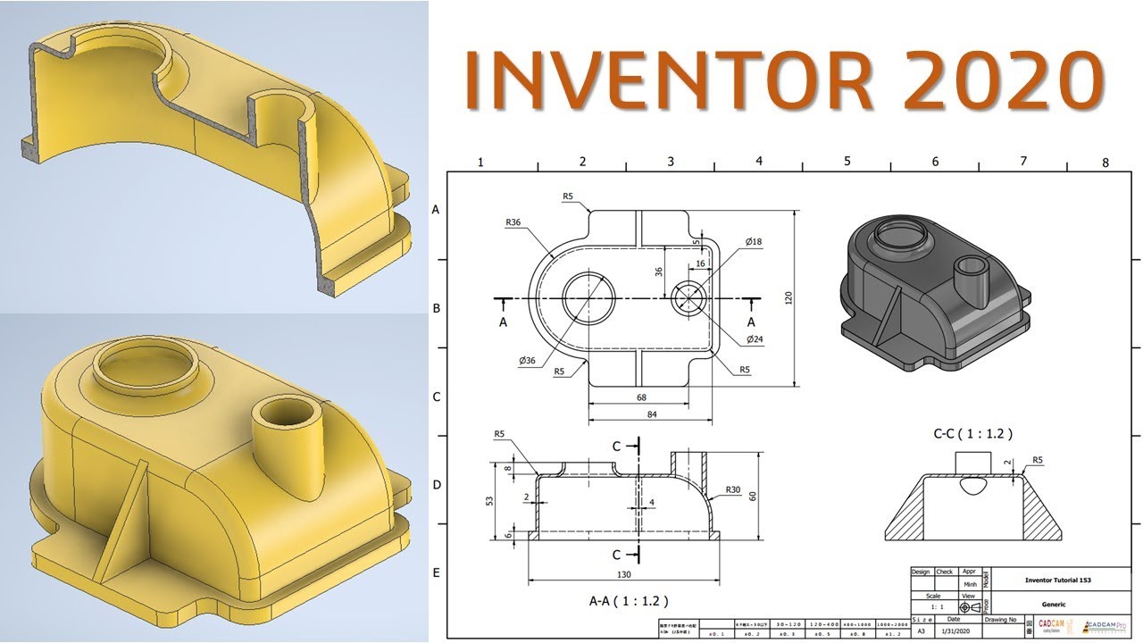 Inventor 2020 Tutorial #153 | 3D Design Basic