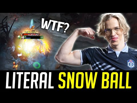 TOPSON Literal SNOWBALL with TUSKAR - 23 mins DISASTER! DOTA 2