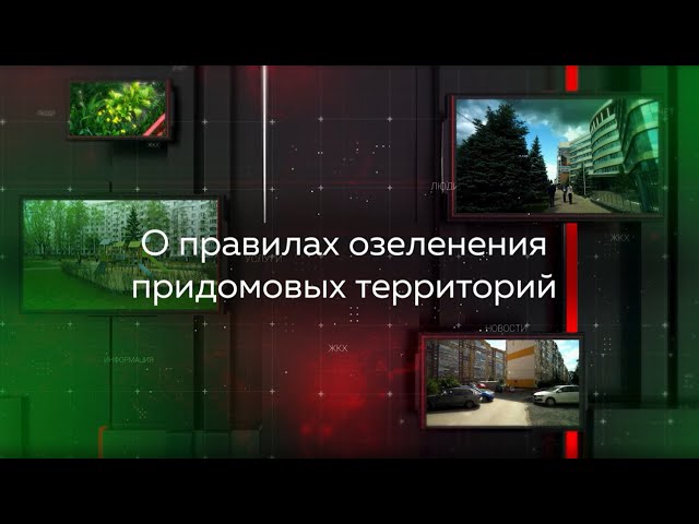 Видеопомощник ЖКХ: О правилах озеленения придомовых территорий