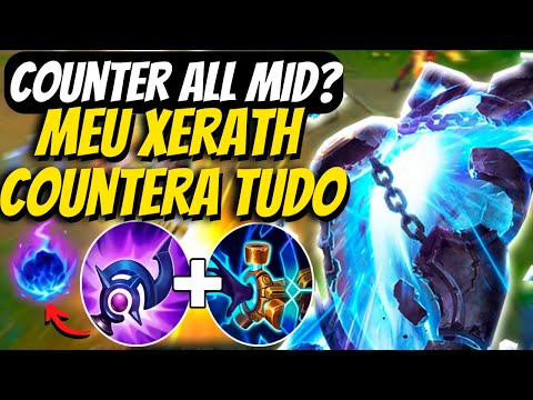 COUNTERA TUDO, NÃO CHEGAM NEM PERTO DO MEU XERATH, RANGE ABSURDO | XERATH vs AHRI | MID | LOL