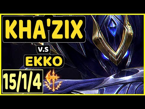 HY0G4 (KHA'ZIX) vs EKKO - 15/1/4 KDA JUNGLE CHALLENGER GAMEPLAY - BR