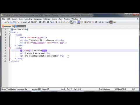 HTML5 and CSS3 beginners tutorial 21   classes