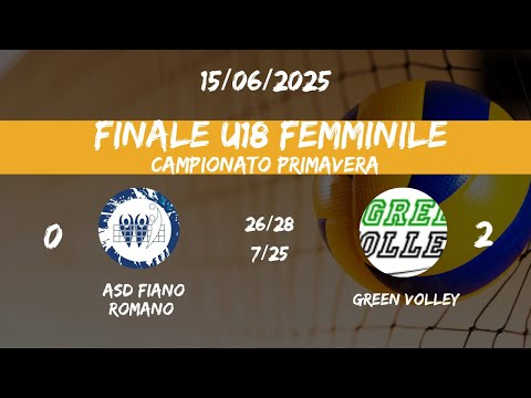 FINALE U18F CAMP. PRIMAVERA ASD FIANO ROMANO GREEN VOLLEY  0-2