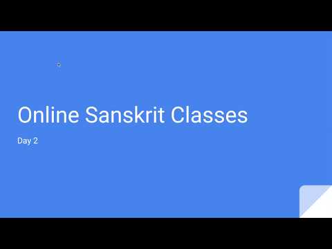 Sanskrit for Beginners - Day 2