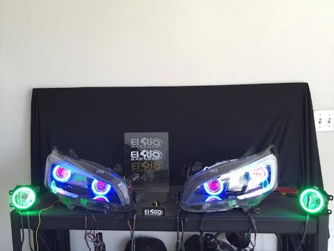 15+ WRX STi Headlights & Fog Lights w/RGB Halos & Demon Eyes Controlled w/XK Glow