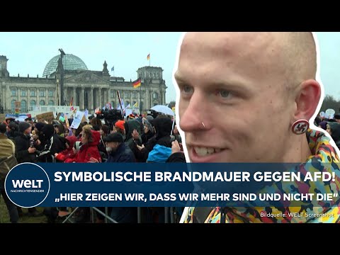 MASSENDEMONSTRATION IN BERLIN: "Wir sind mehr!" – Hunderttausende bilden "Brandmauer" gegen AfD
