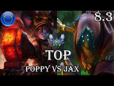 Poppy vs Top Jax - Patch 8.3 Diamond Ranked Gameplay (League Of Legends)
